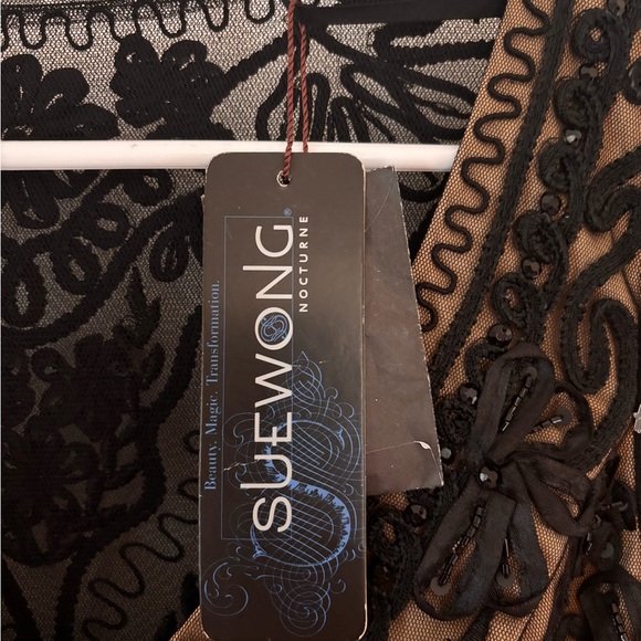 Sue Wong Black and Tan Lace Dress - Picture 5 of 5